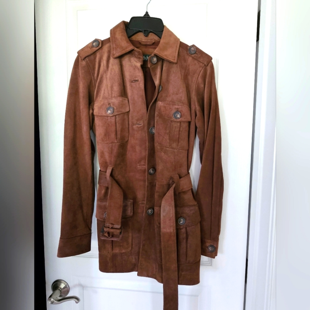 NWOT Bobby Jones Womens Suede Leather Jacket